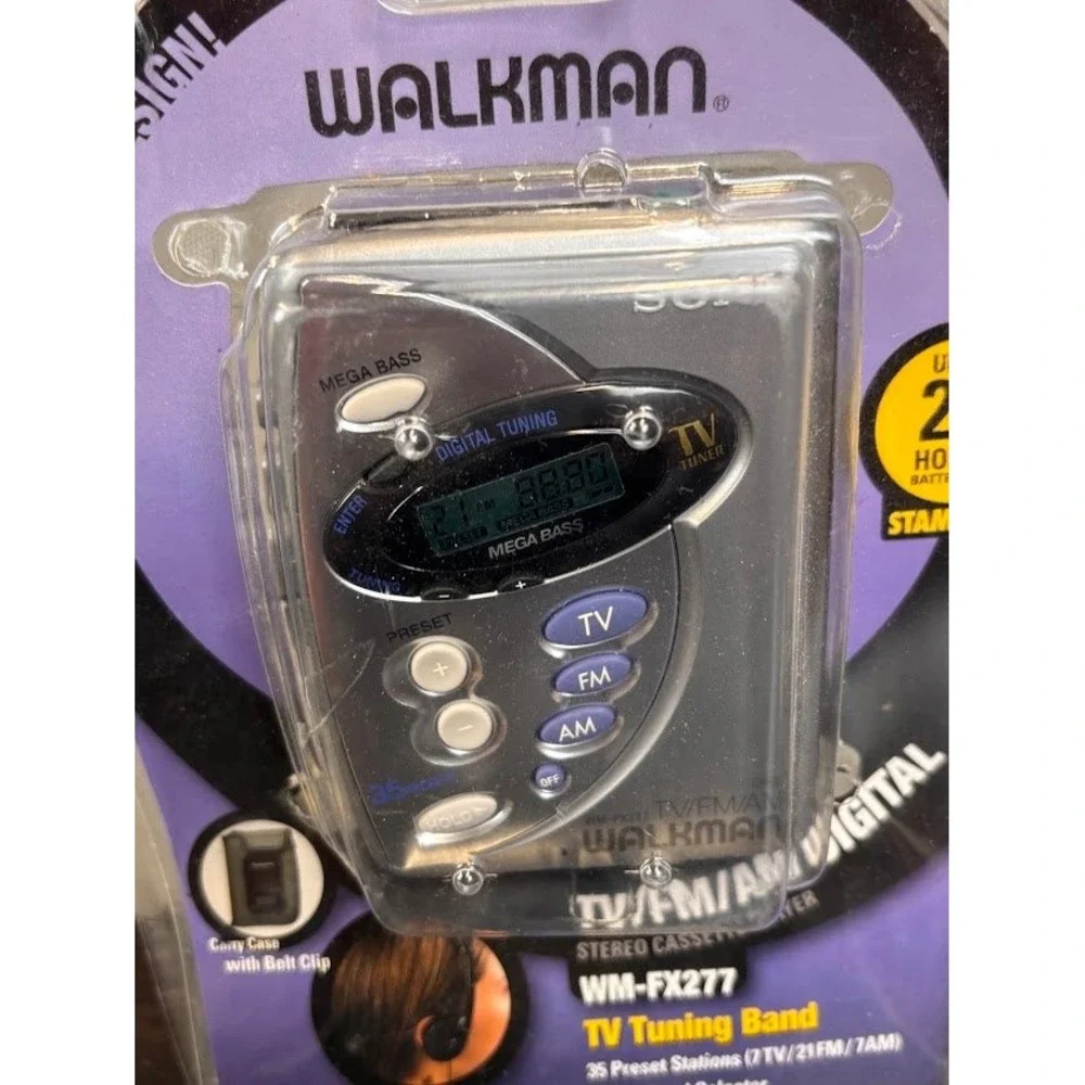 Sony Walkman WM-FX277 Silver TV FM AM Digital Cassette Player New Open Box